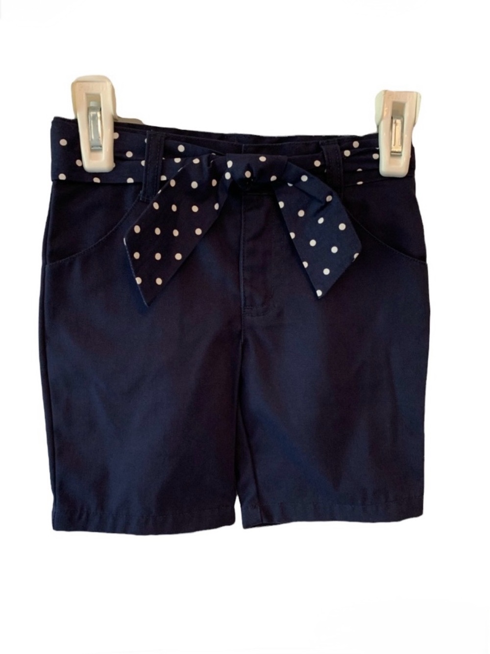 Gymboree 3 Navy Belted Knit Shorts Khaki uniform beach school nautical boat